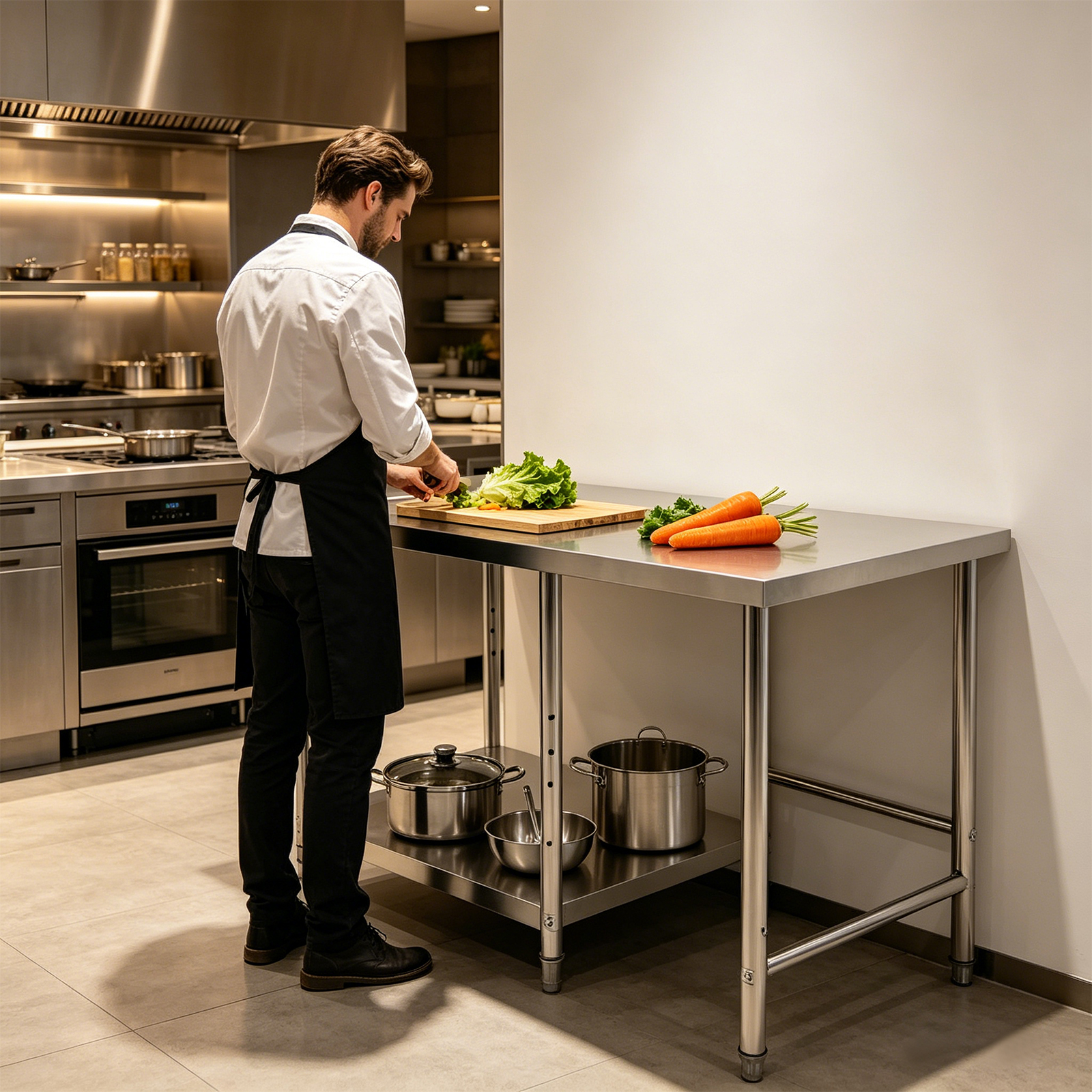 Commercial Kitchen Worktops - 304 Stainless Steel Table For Prep