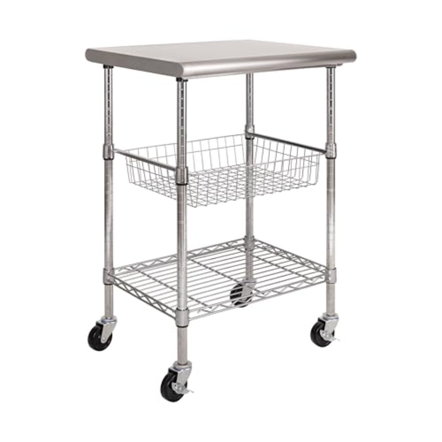Commercial Kitchen Worktops - Commercial Work Table Island Utility Cart