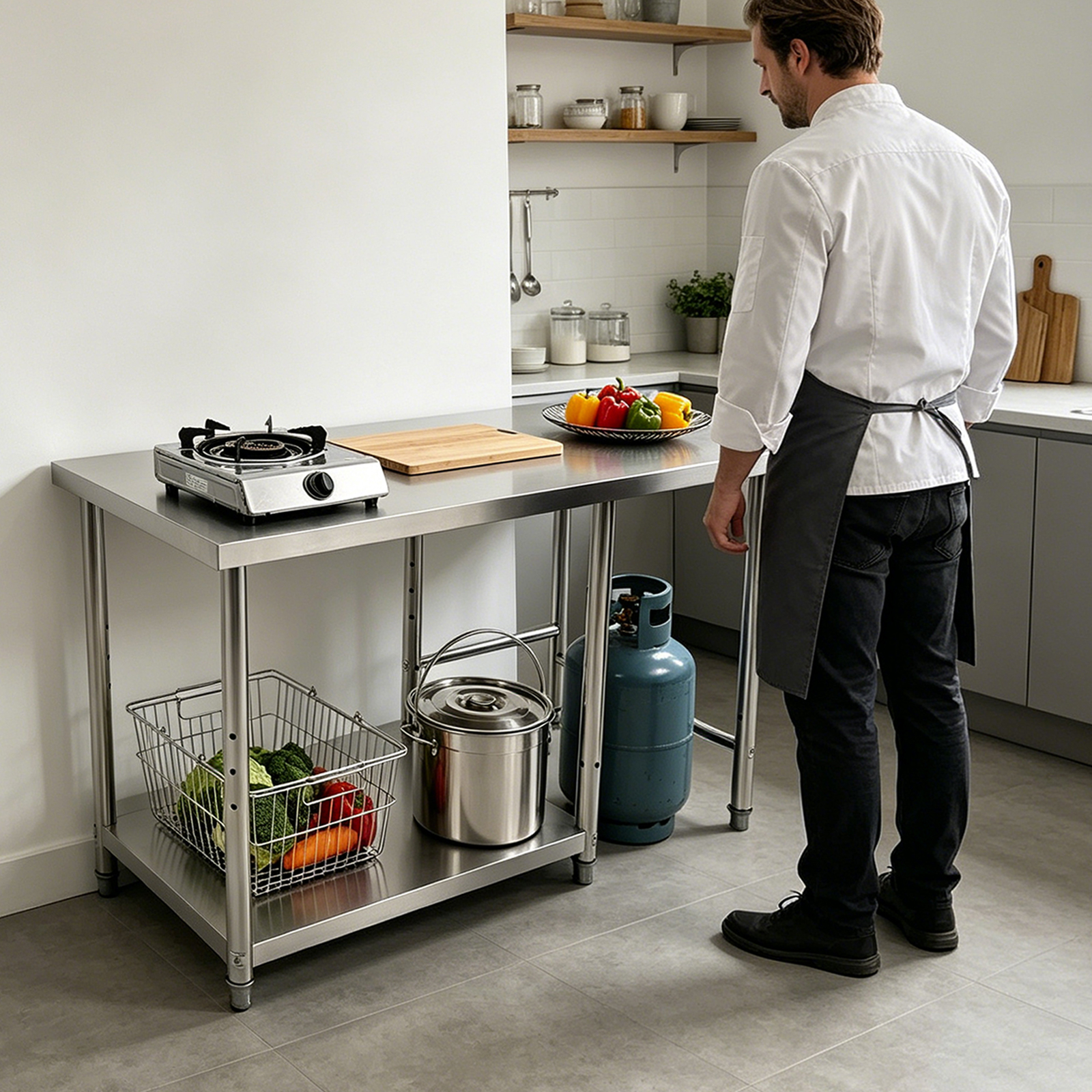 304 Stainless Steel Table For  – Commercial Kitchen Worktops recenzja i cena