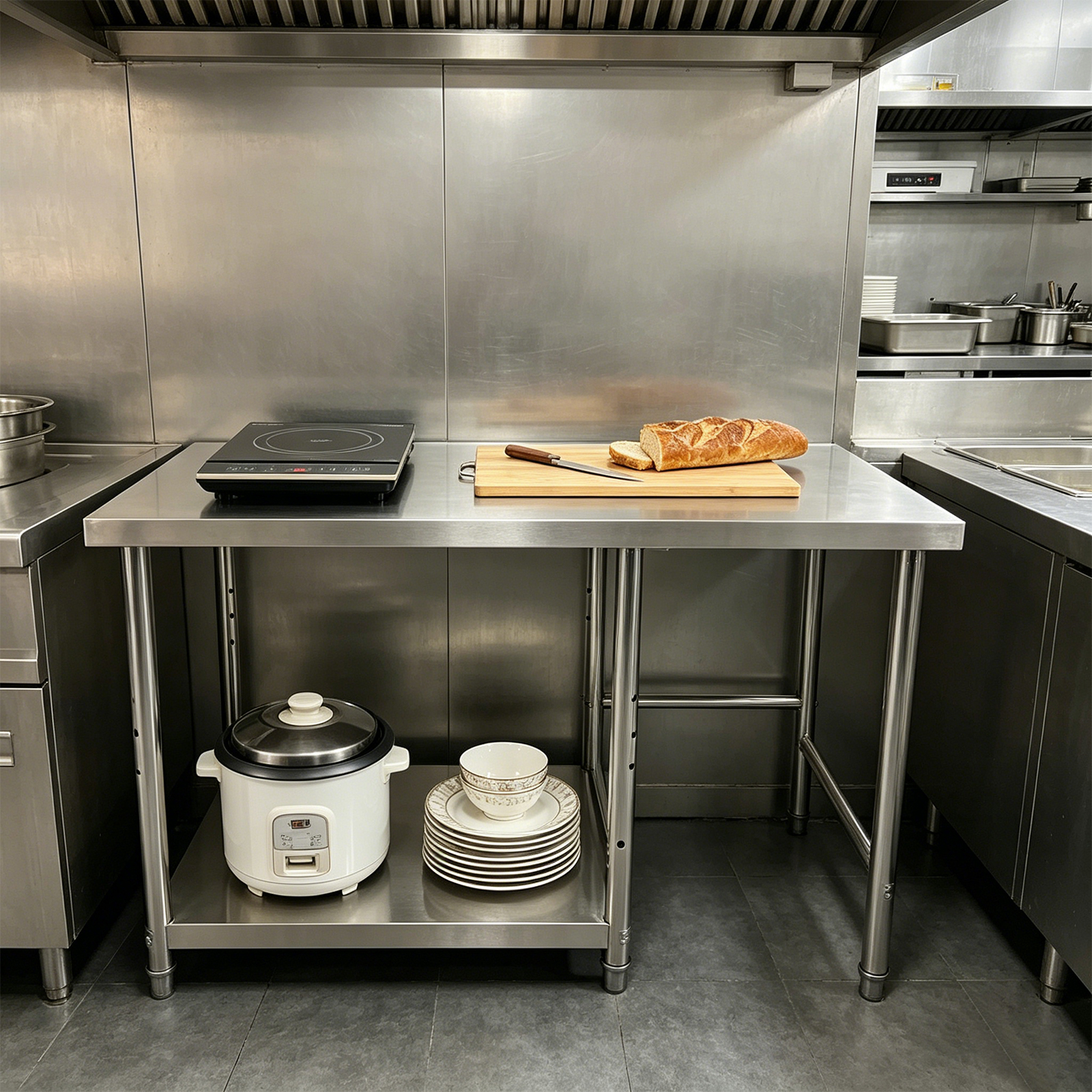 304 Stainless Steel Table For  – Commercial Kitchen Worktops recenzja i cena