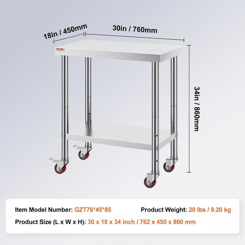 Work table 762 x 457.2 x 863.6 – Commercial Kitchen And Bar recenzja i cena