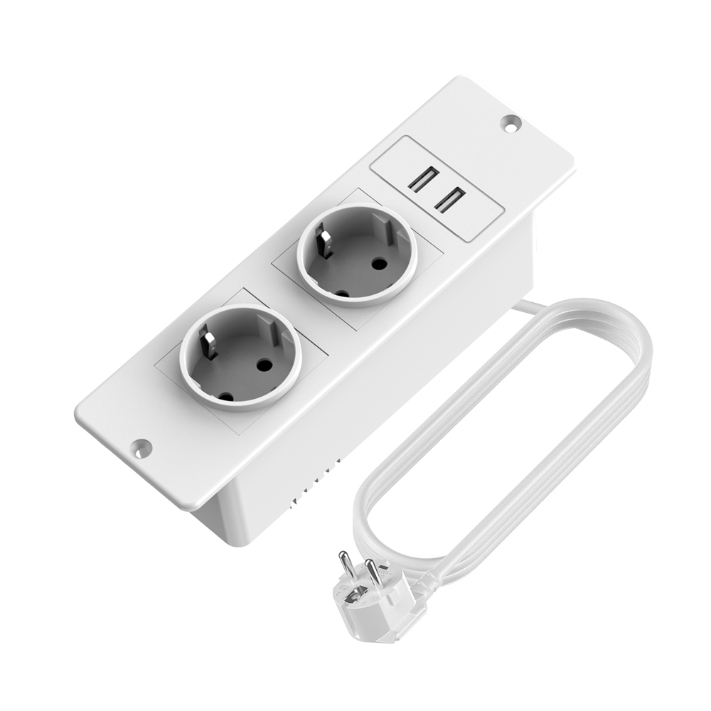 EU White Recessed Power Strip  – Commercial Kitchen Worktops recenzja i cena