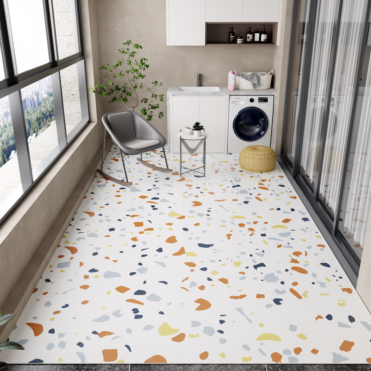 Balcony Floor Mat Pvc Leather  – Commercial Kitchen Vinyl Flooring recenzja i cena