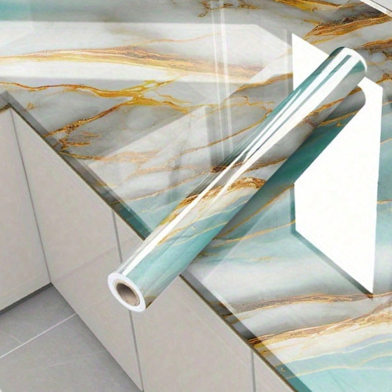 50cm Width Foil Marble Sticker – Commercial Kitchen Fridge recenzja i cena