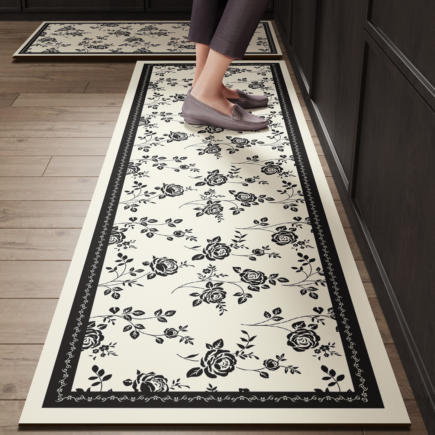 Black Kitchen Rugs Waterproof  – Commercial Kitchen Vinyl Flooring recenzja i cena
