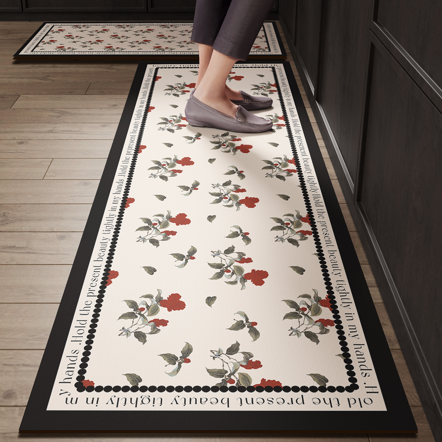 Black Kitchen Rugs Waterproof  – Commercial Kitchen Vinyl Flooring recenzja i cena