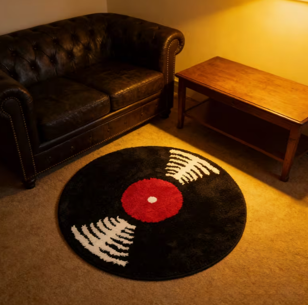 Retro Vinyl Record Pattern Car – Commercial Kitchen Vinyl Flooring recenzja i cena