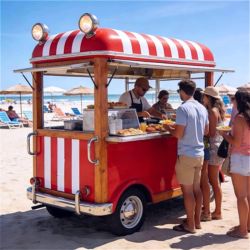 Mobile Food Trailer Stainless  – Commercial Kitchen Griddle recenzja i cena